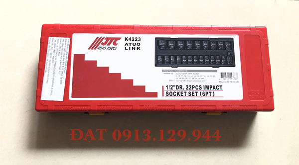 Bộ đầu tuýp 1/2" loại ngắn JTC-K4223