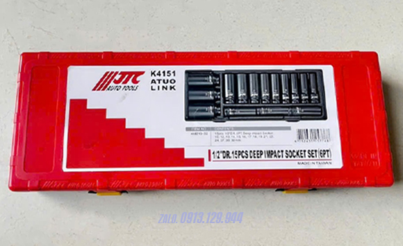 Bộ tuýp dài 6 cạnh 1/2" 10-32mm JTC-K4151 Bộ tuýp dài 6 cạnh 1/2" 10-32mm JTC-K4151