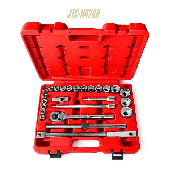 Bộ đầu tuýp 1/2" 6 cạnh 10-32mm 24 chi tiết JTC-H424B