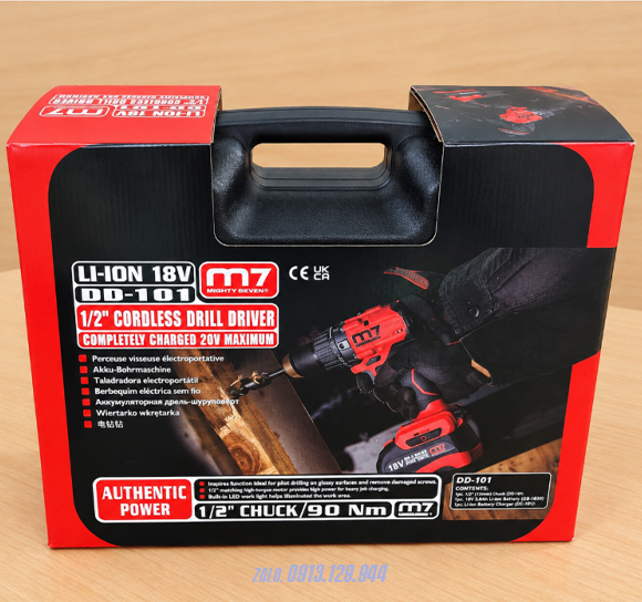 Bộ máy khoan 1/2 dùng pin 18V M7-DD-101 Bộ máy khoan 1/2 dùng pin 18V M7-DD-101