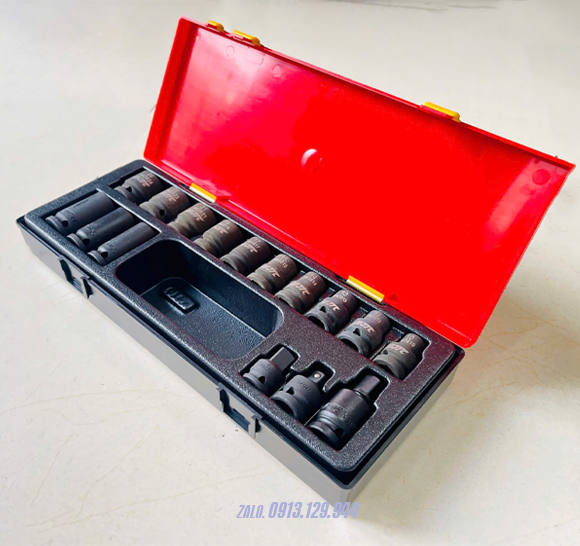 Bộ đầu tuýp ngắn 6 cạnh 1/2" 10-24mm JTC-K4161
